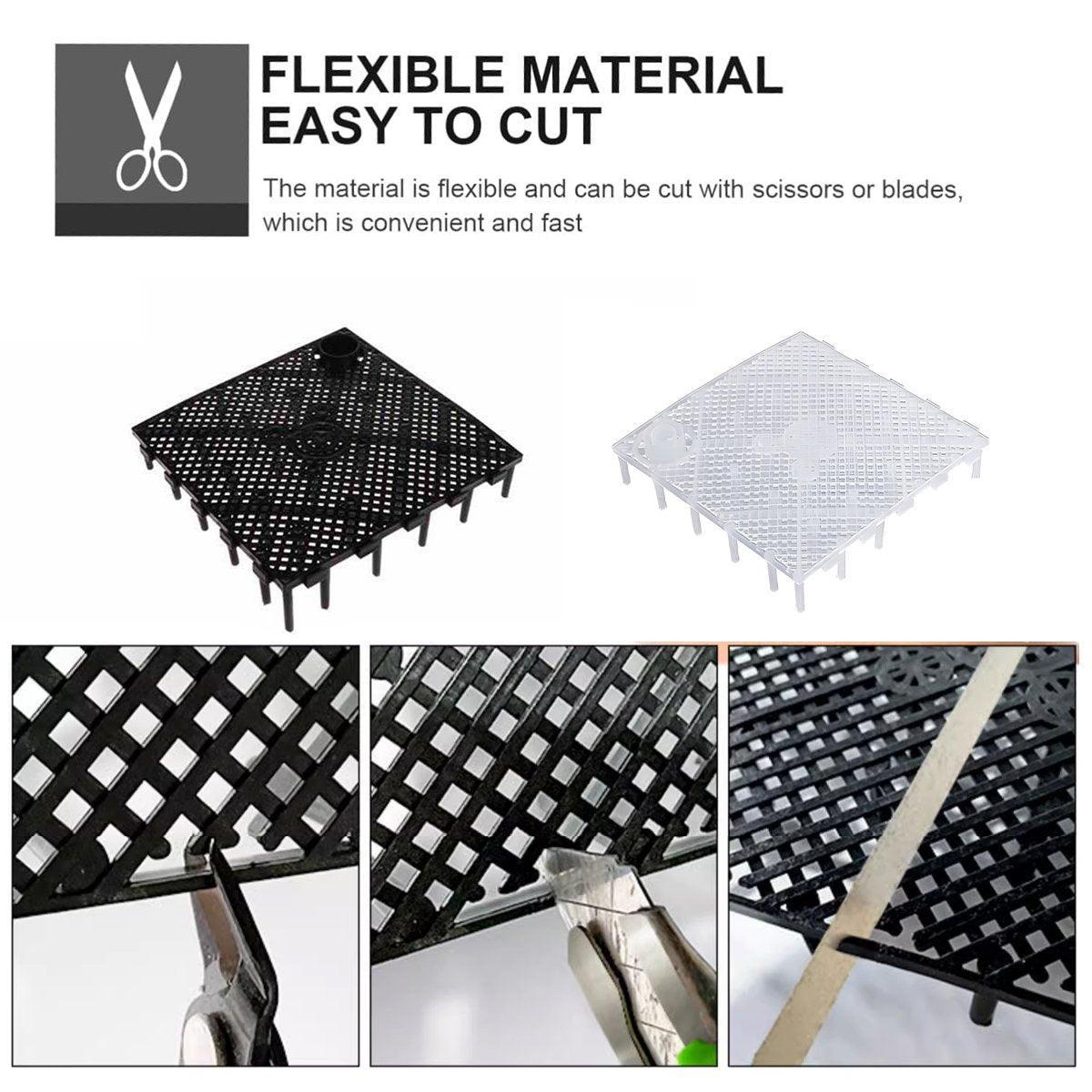 Fish Tank Aquarium Under Gravel Filter System Safe Filtration Plate Board Kit - Black-10PCS