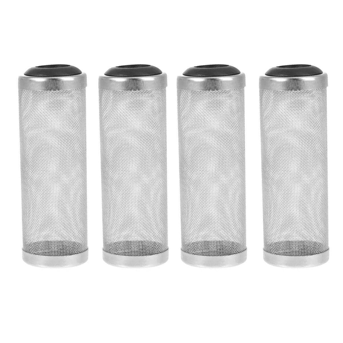 4x Stainless Steel Shrimp Filter Guard Aquarium Intake Protector Fish Safe Mesh - White-4PCS (12mm)