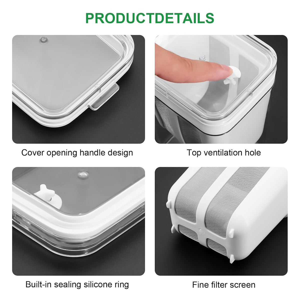 Yoghurt Strainer Filter 1100ml Plastic Container for Draining Yogurt Cheese