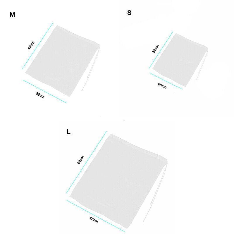 Micron Reusable Nylon Fine Mesh Food Strainer Filter Bag For Nut Milk Coffee - 30*45CM