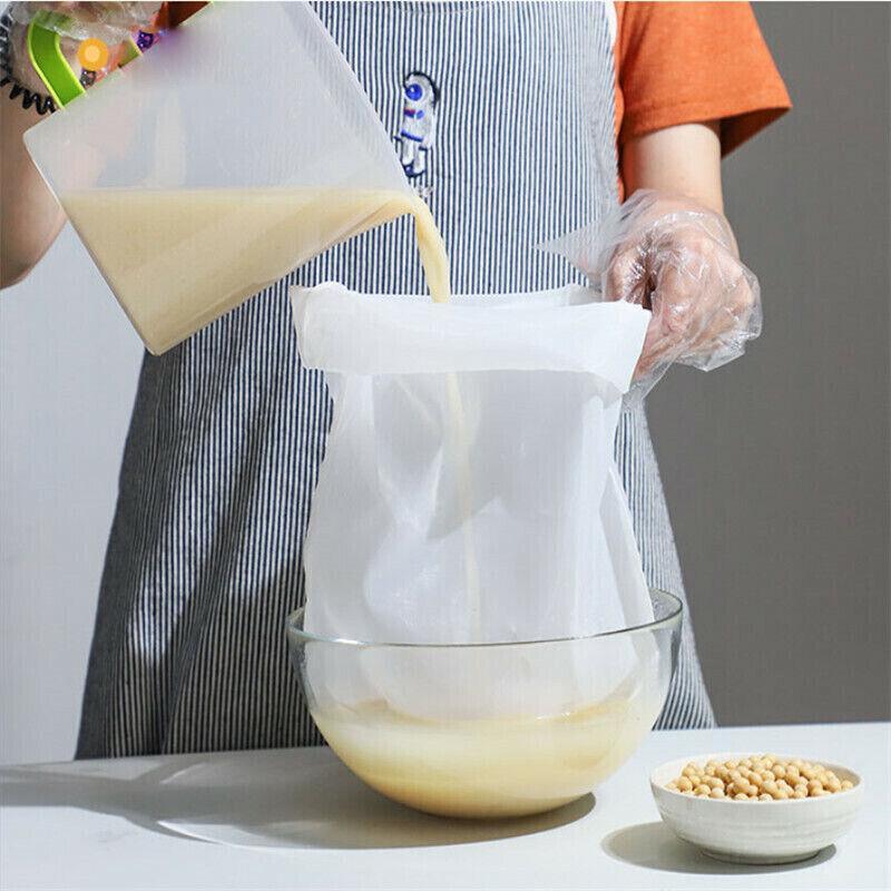 Micron Reusable Nylon Fine Mesh Food Strainer Filter Bag For Nut Milk Coffee - 30*45CM