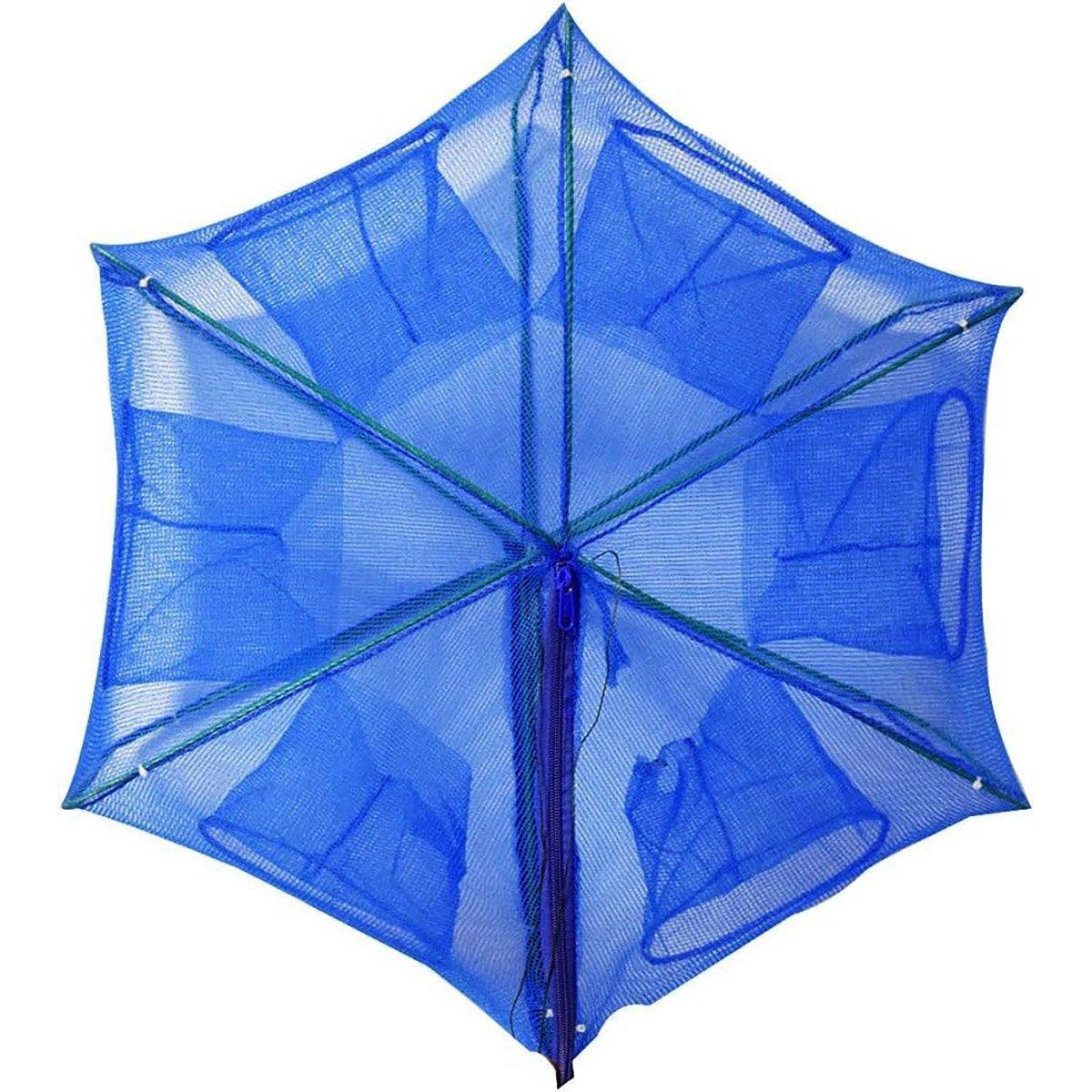 6/8/10 Holes Fishing Net Small Foldable Square Folding Shrimp Eel Lobster Trap - 6Holes