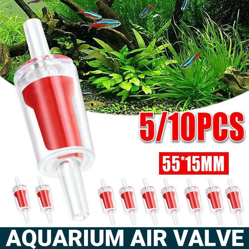 5/10Xcheck Valve Fish Tank Aquarium Air Pump Silicone Non-Return One Way Airline - 5PCS