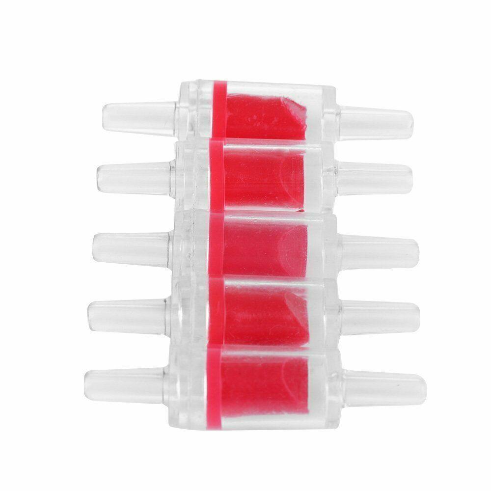 5/10Xcheck Valve Fish Tank Aquarium Air Pump Silicone Non-Return One Way Airline - 5PCS