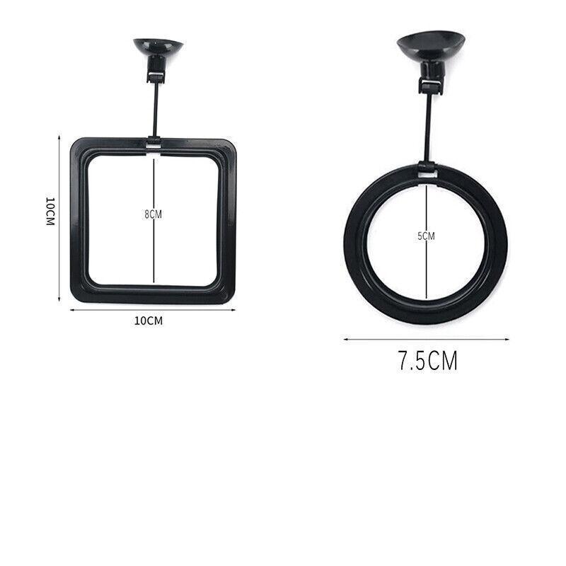 Fish Feeding Ring Aquarium Fish Tank Feeder Floating Fish Food Feeder Fish Food Black - Black Circle
