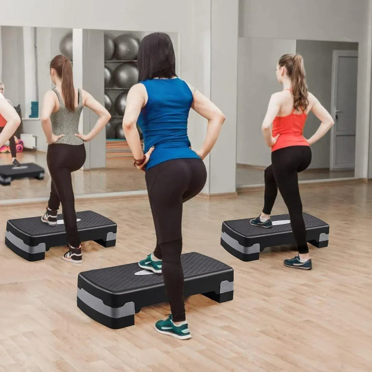 1-Piece Black Aerobic Step Platform