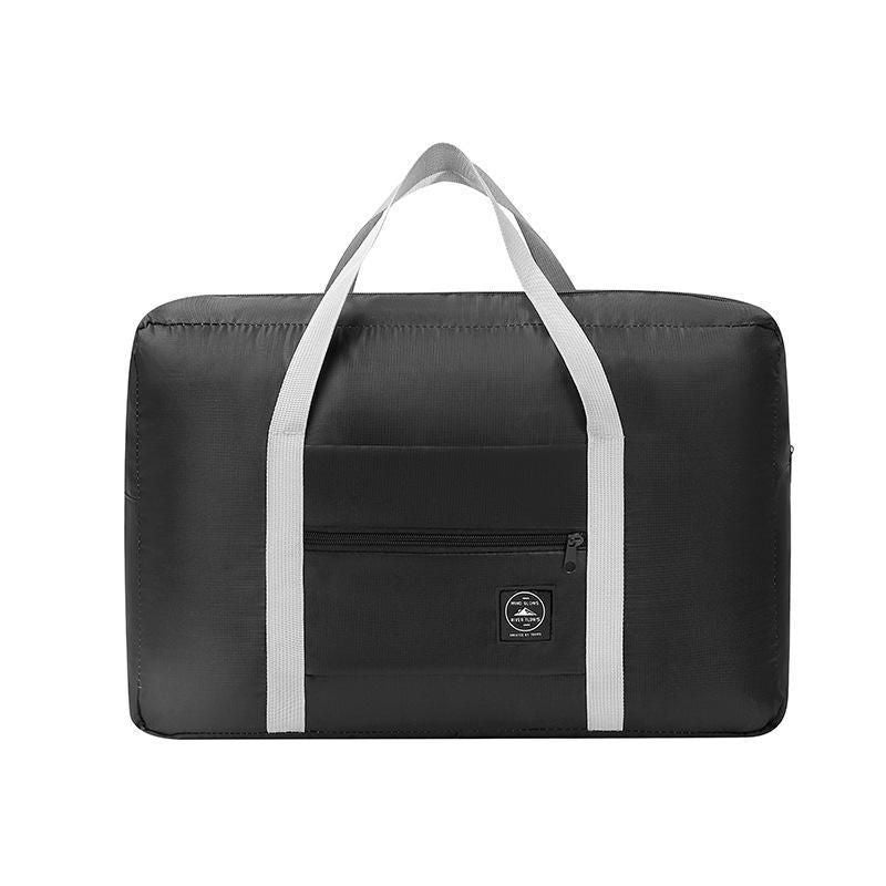 Foldable Large Capacity Travel Duffel Bags Oxford Handbag Waterproof Swim Gym - Black