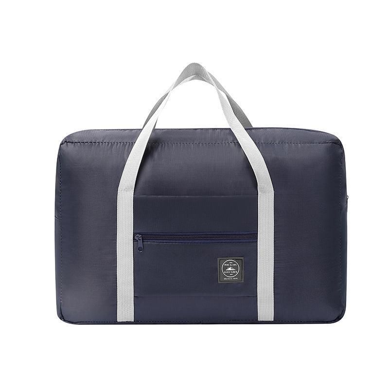 Foldable Large Capacity Travel Duffel Bags Oxford Handbag Waterproof Swim Gym - Navy