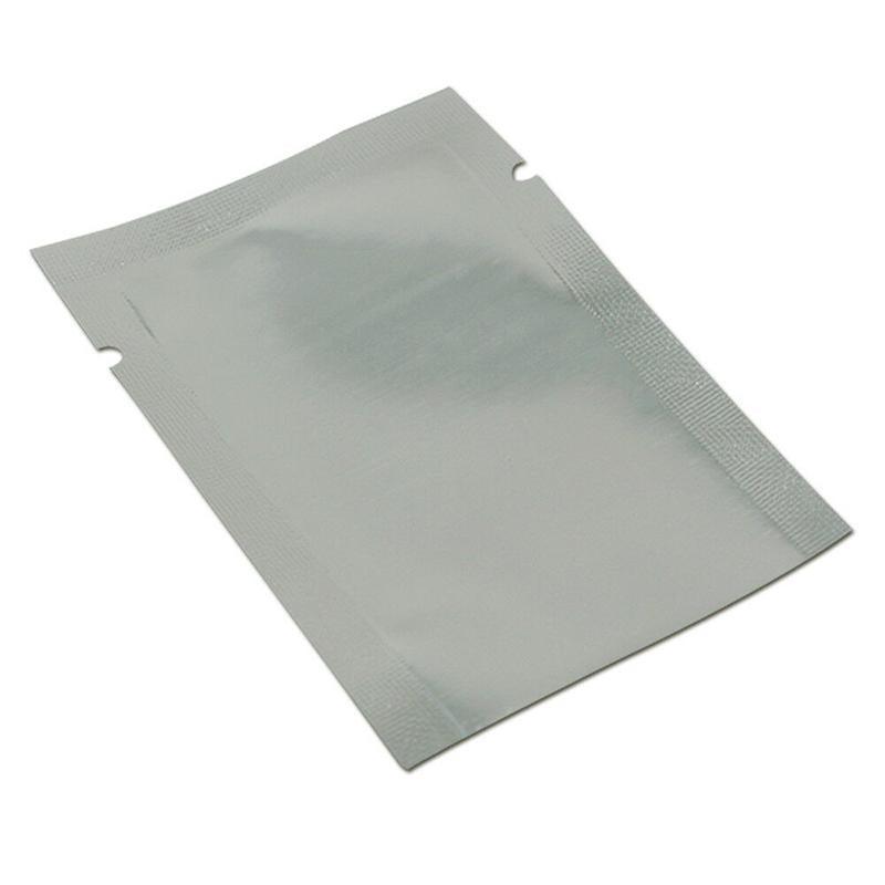 Silver Open Top Aluminum Foil Packaging Bags Heat Seal Vacuum Food Pouches - 20X30CM