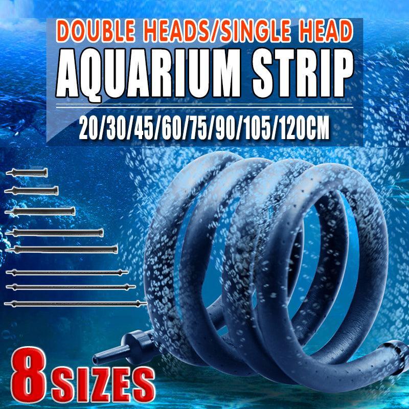 Flexible Aquarium Air Stone Oxygen Diffuser Strip for Fish Tank Aeration System - 105cm Dual-inlet