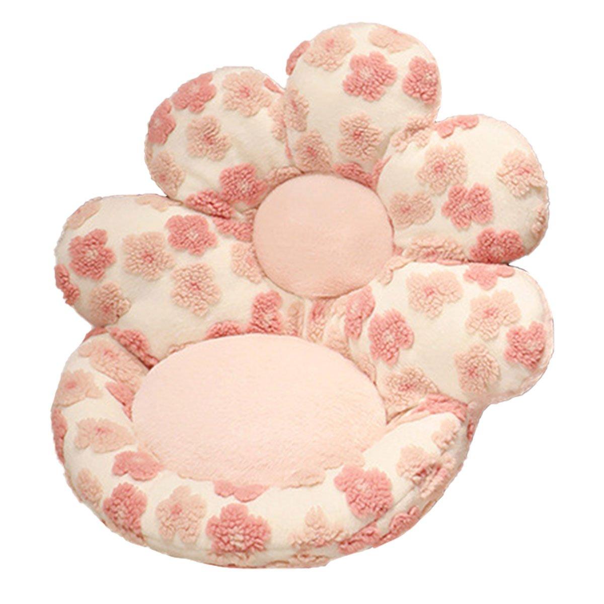 Cute Soft Seat Cushion Flower Shaped Lazy Sofa Pad for Office Chairs and Home Use - Red