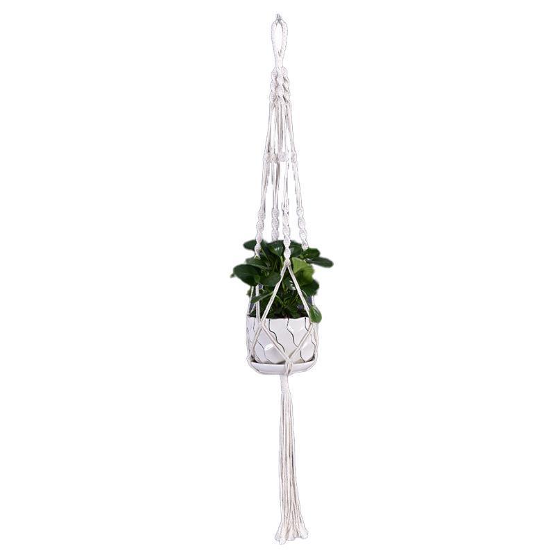 Macrame Plant Flower Pot Holder Hanger Hanging Planter Basket Hemp Rope Braided - #11