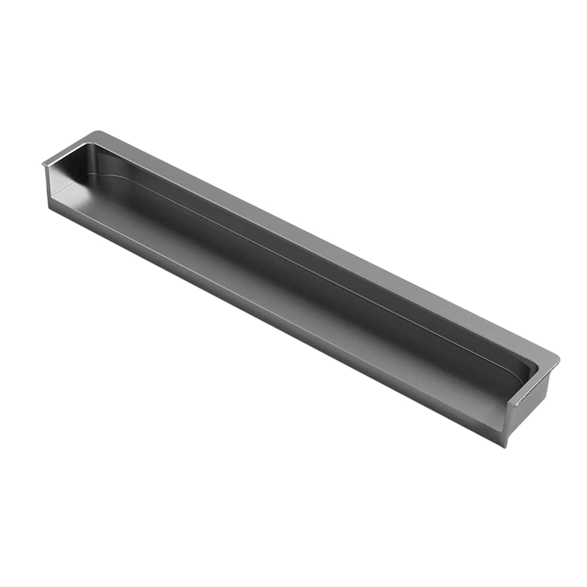 Hidden Recessed Cabinet Handle 120mm 200mm Slotted Drawer Door Pull Furniture - Black-120mm