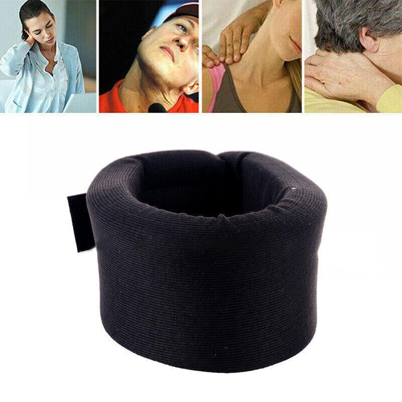 Soft Foam Neck Support Brace Cervical Device Collar Pain Traction Relief Black - M