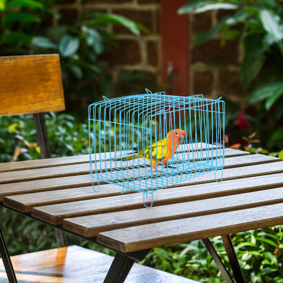 Small Bird Transport Collapsible Cage Travel Pet Carrier Portable Folding Cage - L