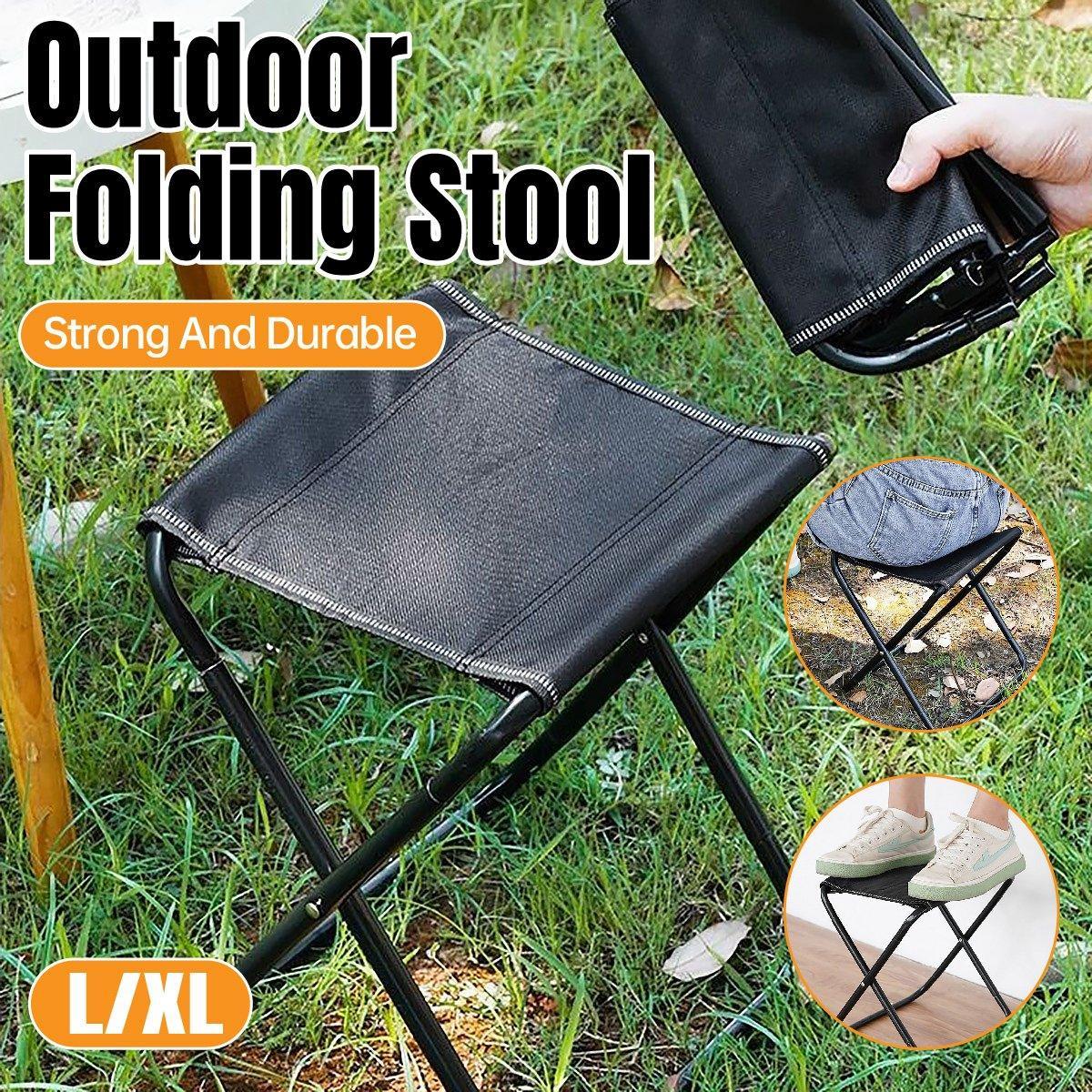Portable Outdoor Folding Stool Travel Camping Fishing Small Foldable Chair Mat - Extra-Large