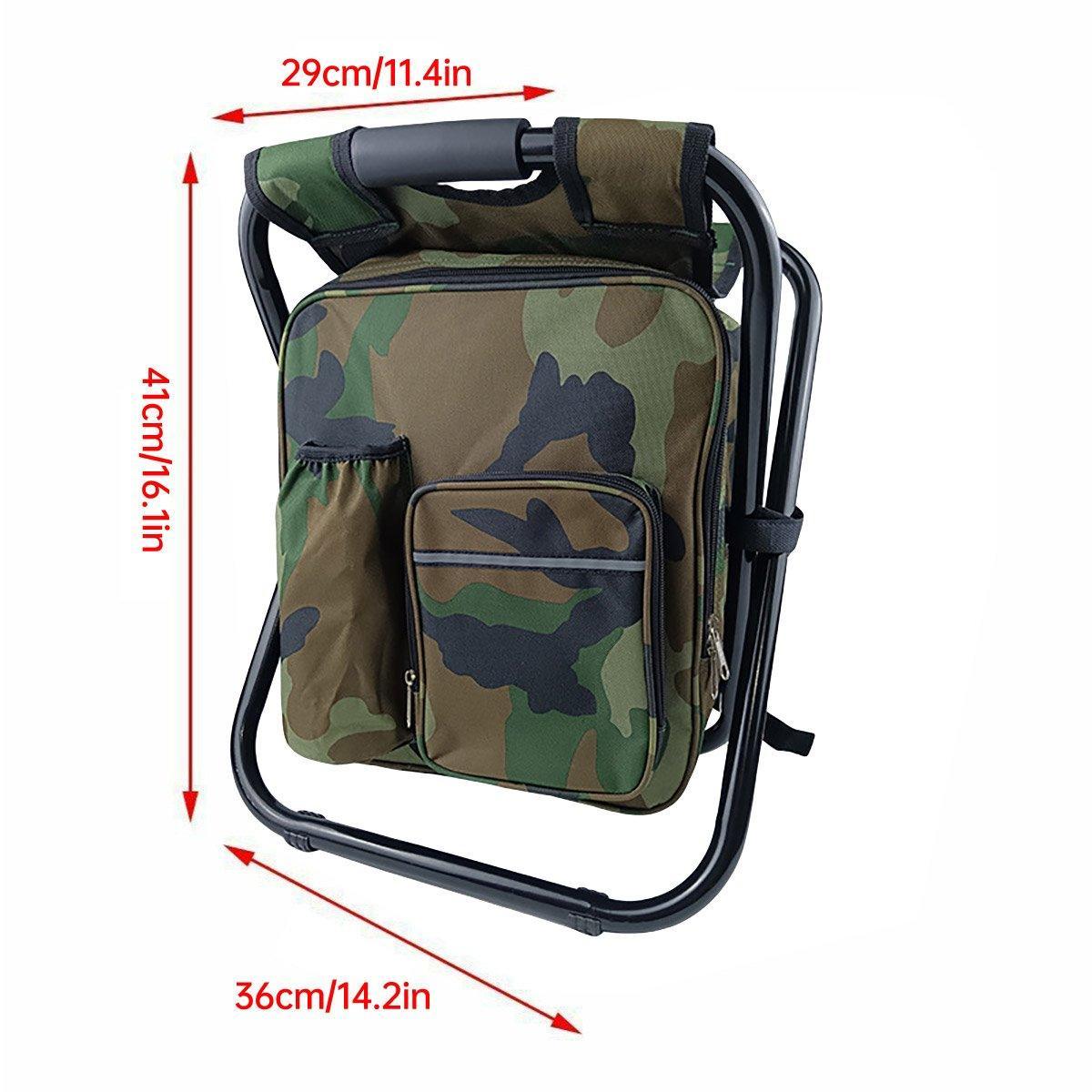 Portable Outdoor Folding Chair Oxford Small Stool for Fishing Camping Hiking - Green