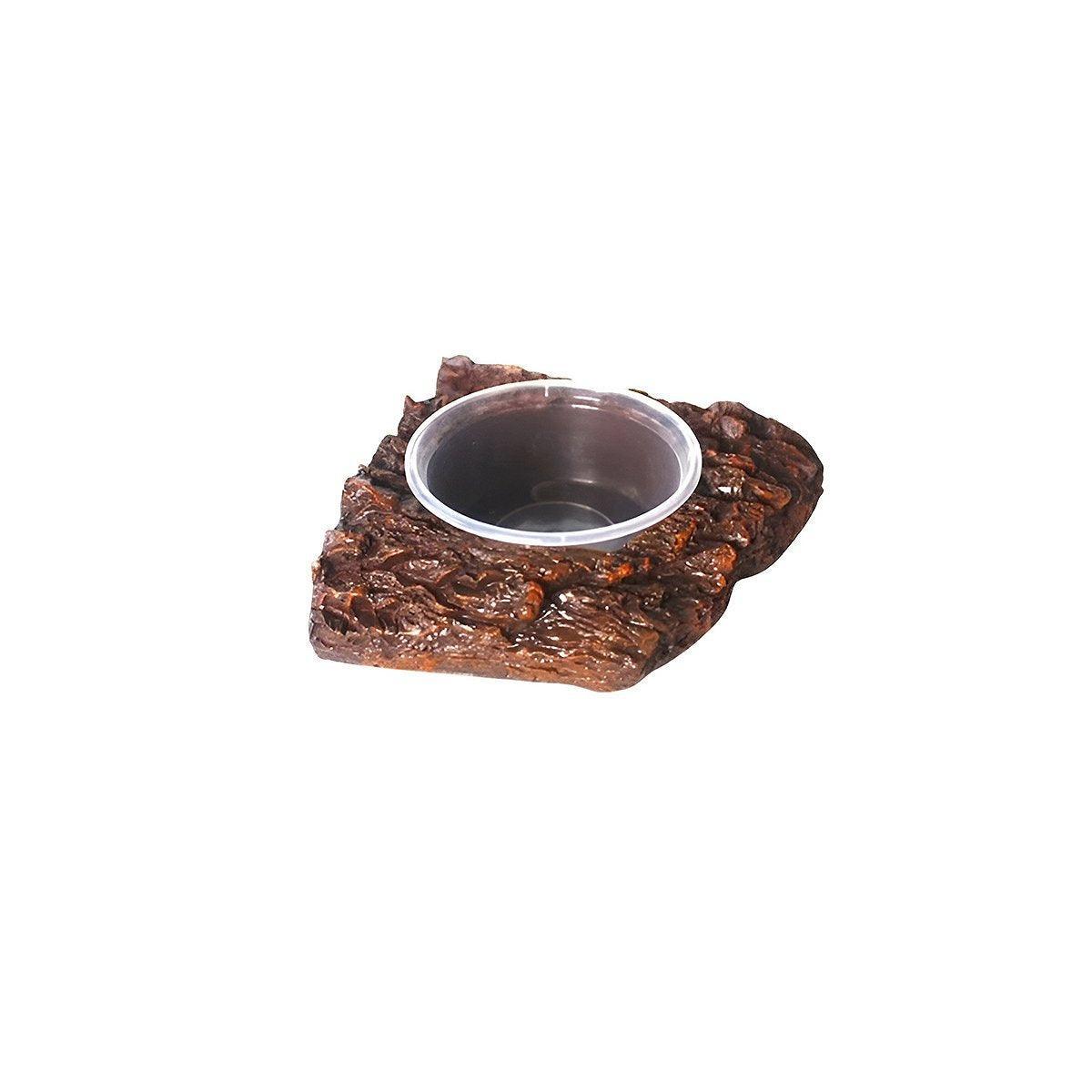 Resin Landscaping Reptiles Bowl Feeder Feeding Water Terrarium Bowls Geckos Dish - Single