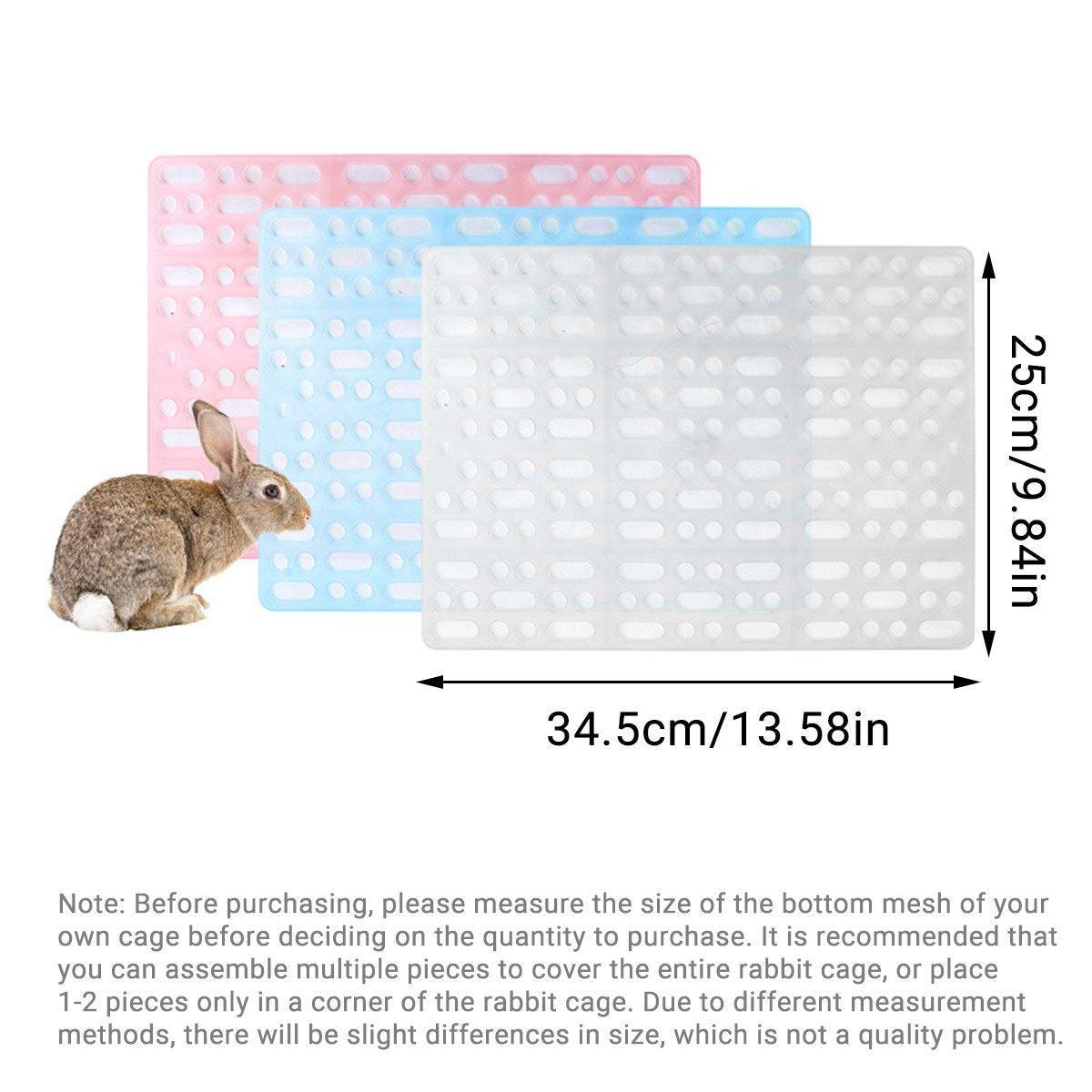 2pcs Rabbit Foot Mat Large Plastic Cage Mat for Guinea Pig Pet Cage Accessories - Blue