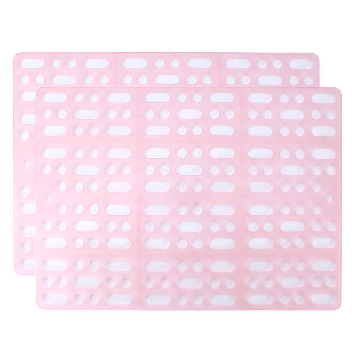 2pcs Rabbit Foot Mat Large Plastic Cage Mat for Guinea Pig Pet Cage Accessories - Pink