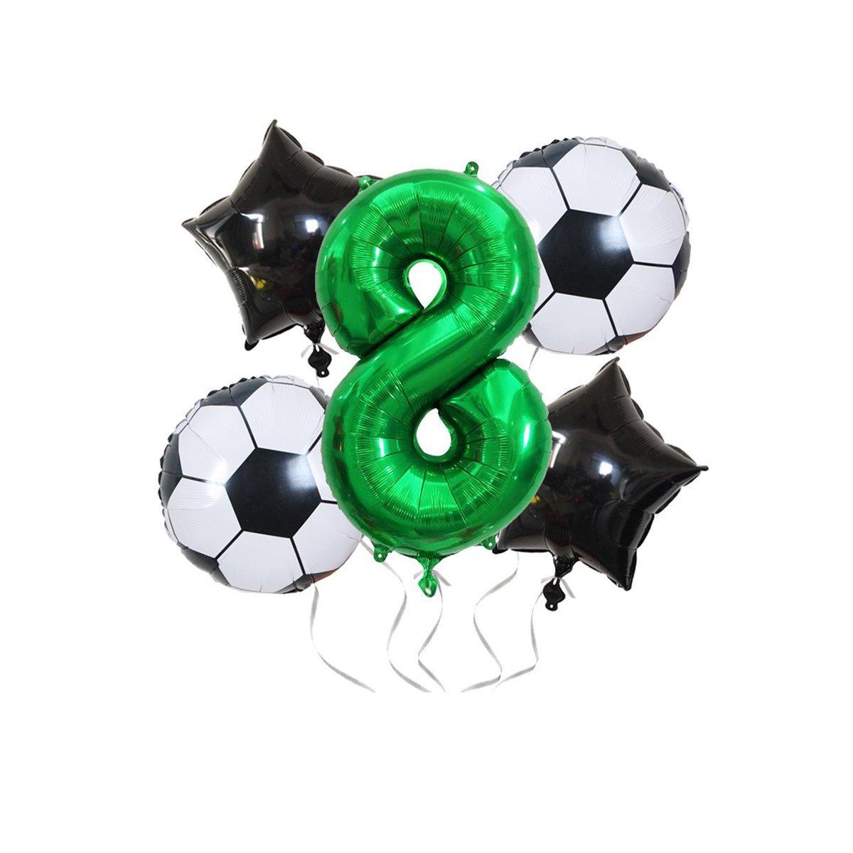 32 Inch Green Soccer Balloons 5 Pieces Set World Cup Birthday Party Decoration - 10