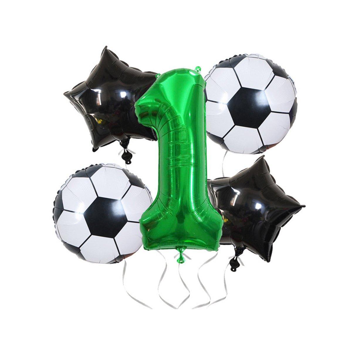 32 Inch Green Soccer Balloons 5 Pieces Set World Cup Birthday Party Decoration - 9