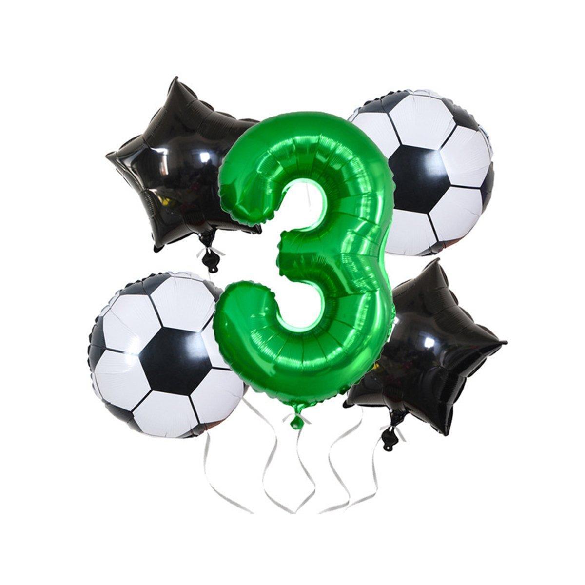 32 Inch Green Soccer Balloons 5 Pieces Set World Cup Birthday Party Decoration - 9