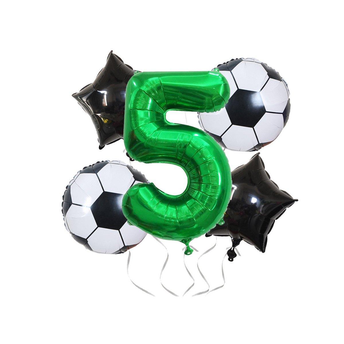 32 Inch Green Soccer Balloons 5 Pieces Set World Cup Birthday Party Decoration - 9