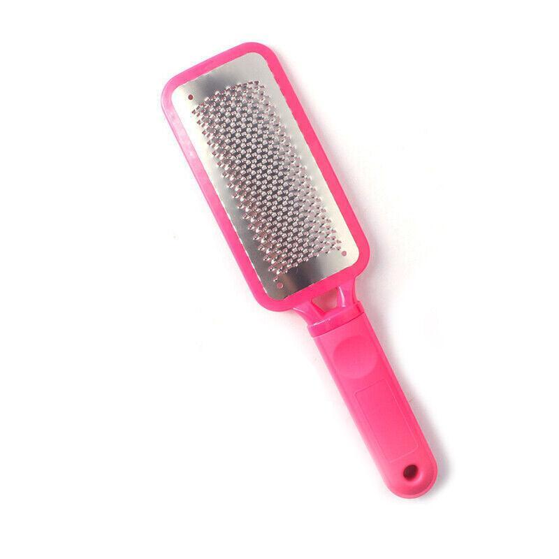 Stainless Steel Foot File Scraper Grater Pedicure Rasp Callus Remover Tool - Rose Red