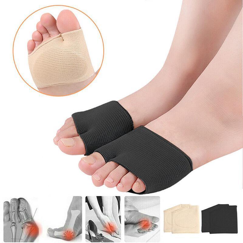 2x Gel Metatarsal Pads Sleeve Ball Of Foot Cushions Metatarsalgia Sore Forefoot - 1 pair Skin (L)