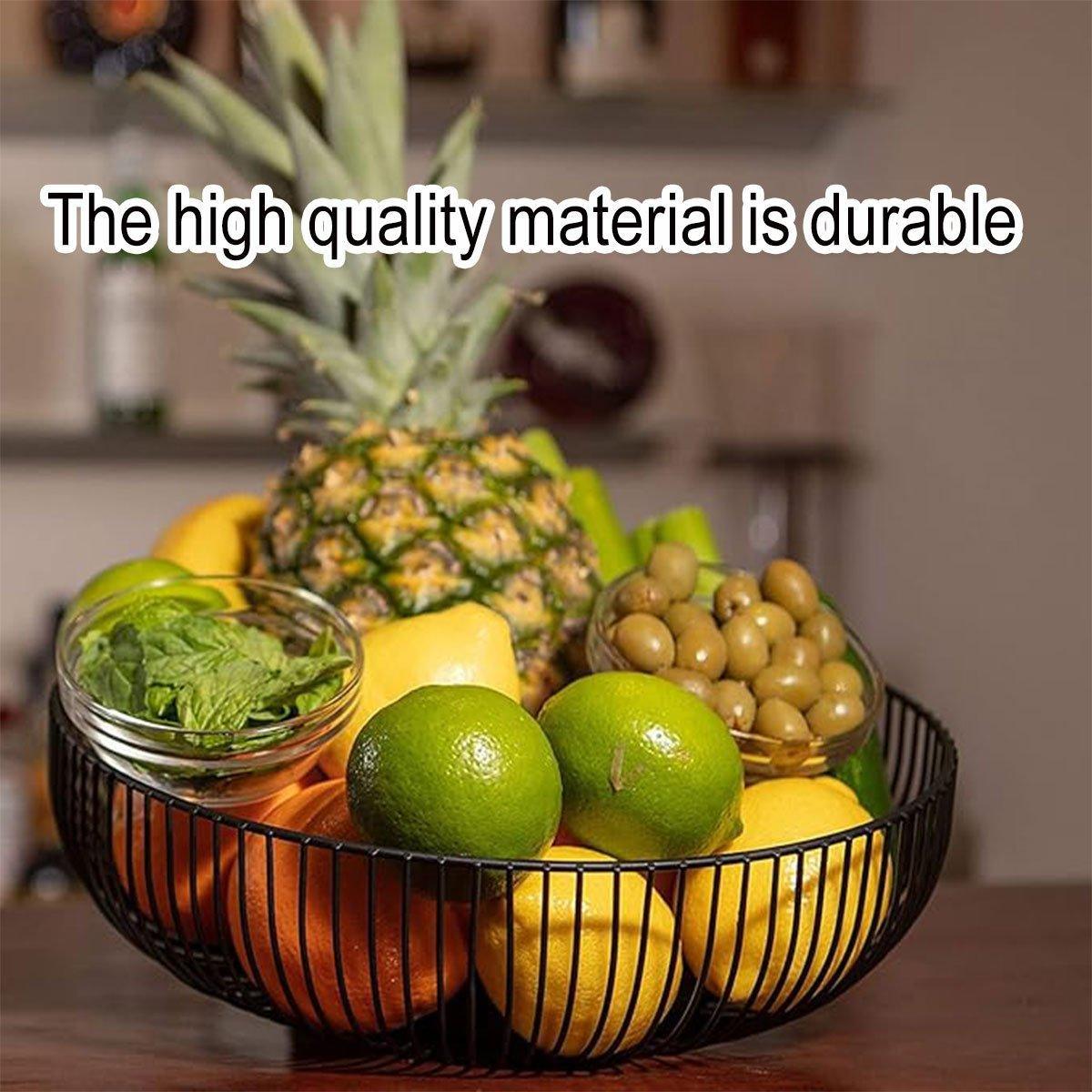 Multi Functional Wire Storage Basket Fruit Vegetable Holder for Kitchen Counter