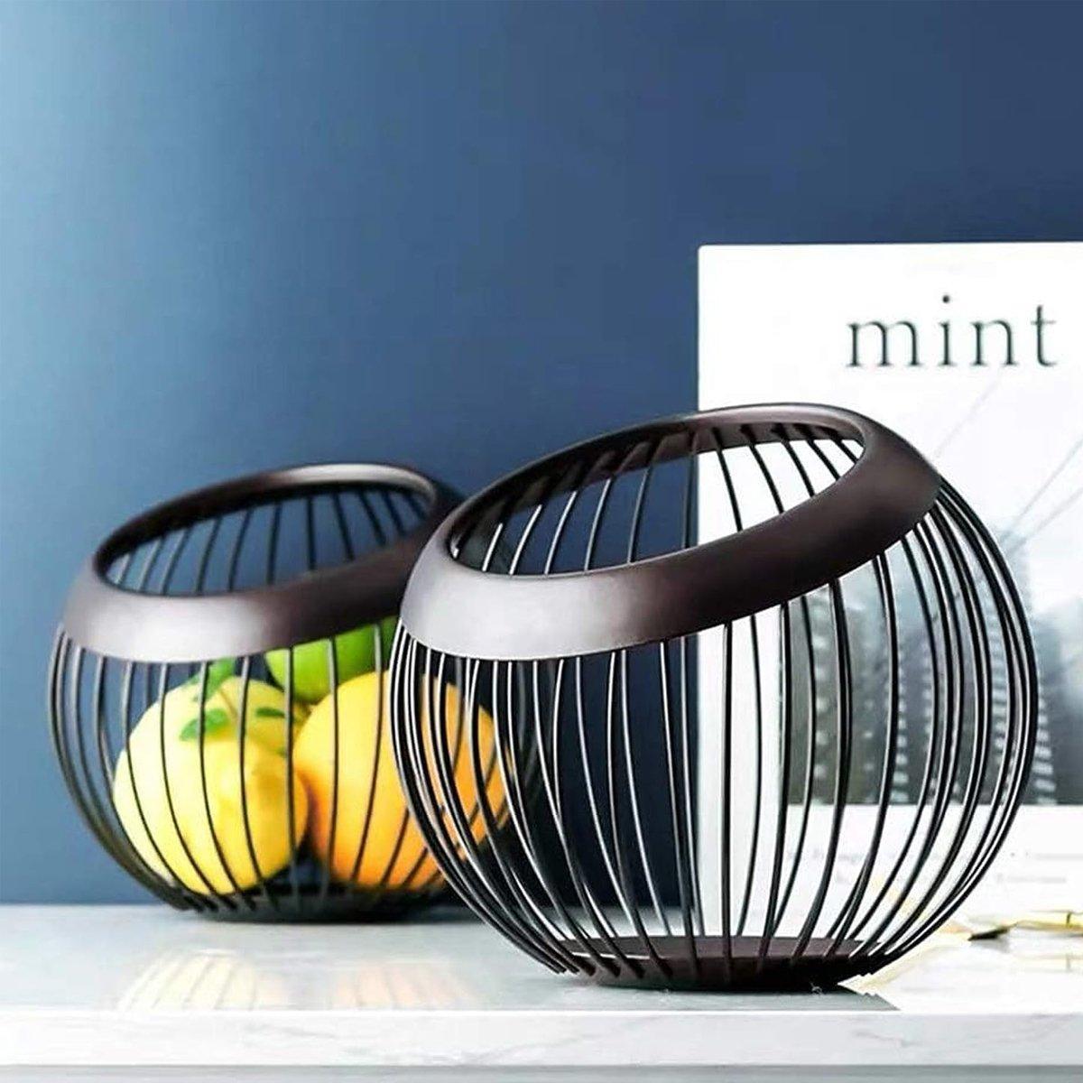 Creative Iron Melon Fruit Basket Capsule Holder Coffee Rack Dried Fruit Storage