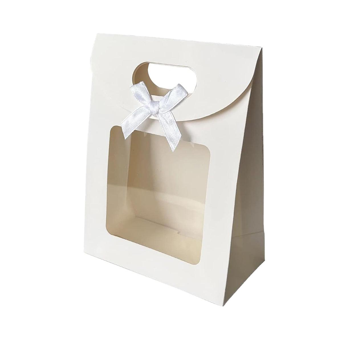 24PCS Bow Flap Tote Bag Reusable Shopping Carry Bag Gift Party Packaging Bag - 16x12x6cm