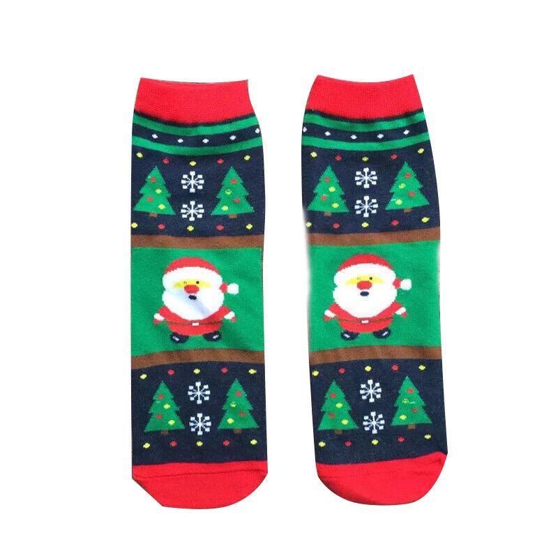 Christmas Socks Santa Reindeer Snowman Pattern Xmas Party Gift Stockings - Santa