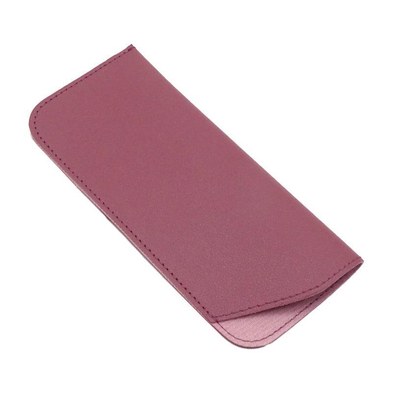 Pu Leather Eyeglass Sunglasses Reading Glasses Case Soft Pouch Bag Pocket - White