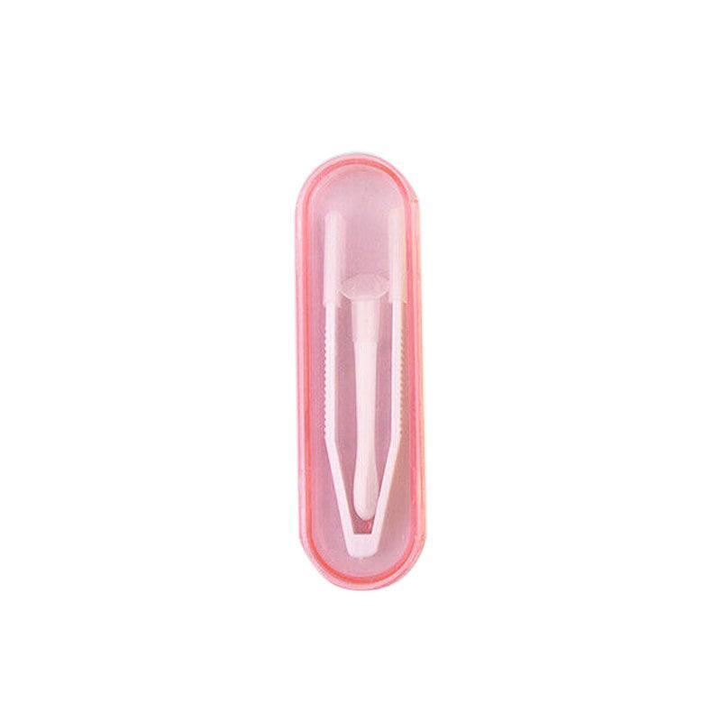 Contact Lens Tweezers Stick Inserter Remover Tool Kit Tip Storage Case Box Set - White