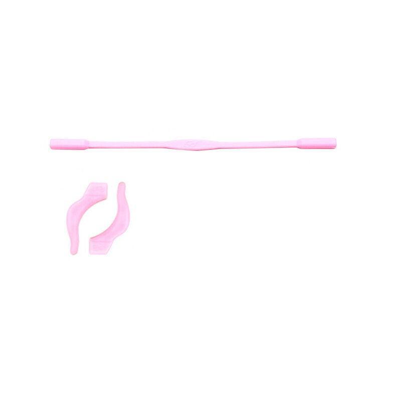 Silicone Glasses Strap and Ear Grip Set Eyeglasses Holder Cord with Hooks 20cm - Black
