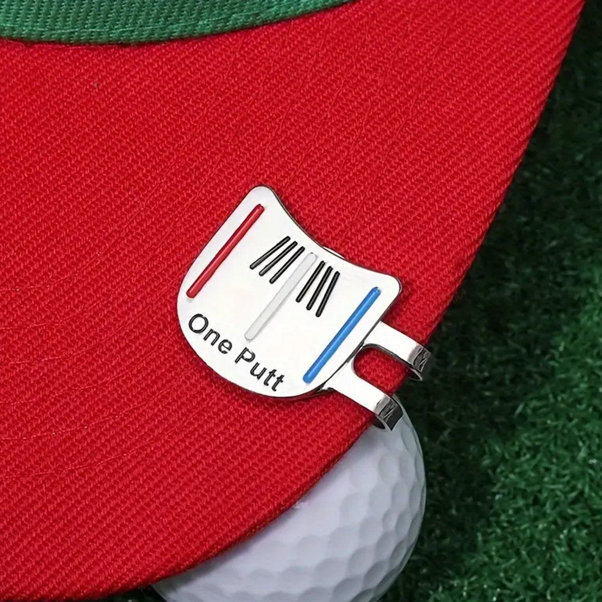 Golf Ball Marker Metal With Hat Clip Golf Training Aid Outdoor Sport Aiming Tool