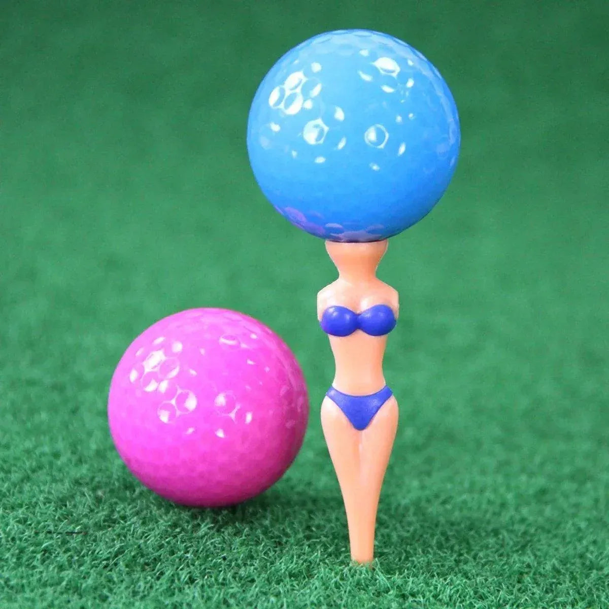 25-Piece 80 mm Novelty Figure Golf Tee Set, Assorted Colours