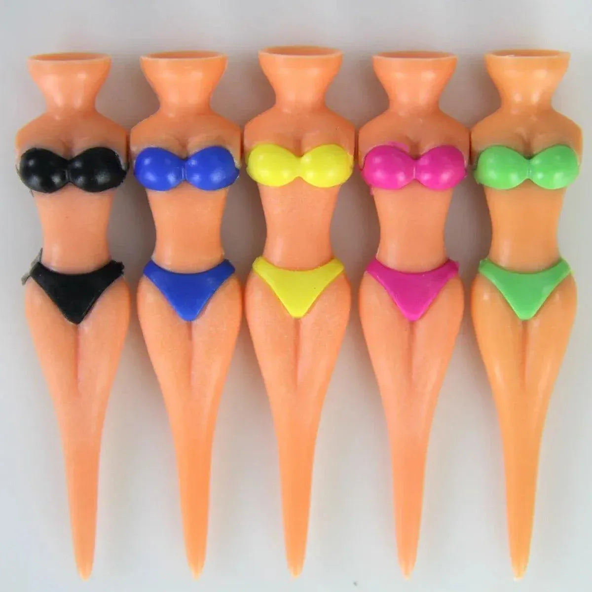 25-Piece 80 mm Novelty Figure Golf Tee Set, Assorted Colours