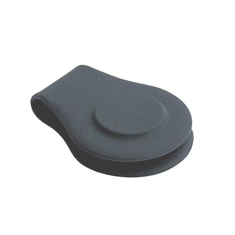 1Pc Silicone Golf Hat Clip Ball Marker Holder with Secure Attachment Design - Black