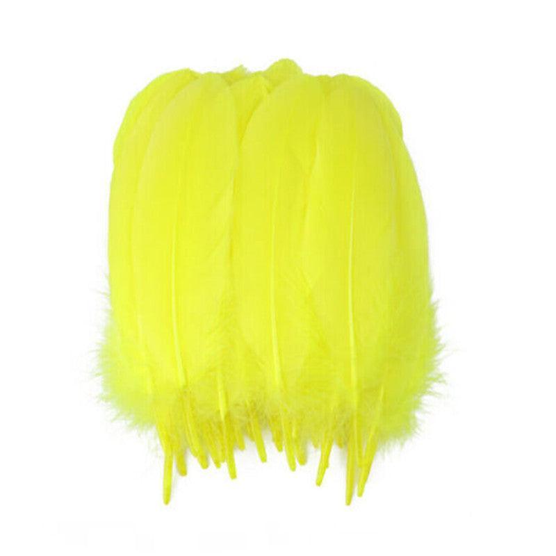 50X Craft Feathers Goose Feather Diy Art Party Decoration Wedding Dream Catcher - Black