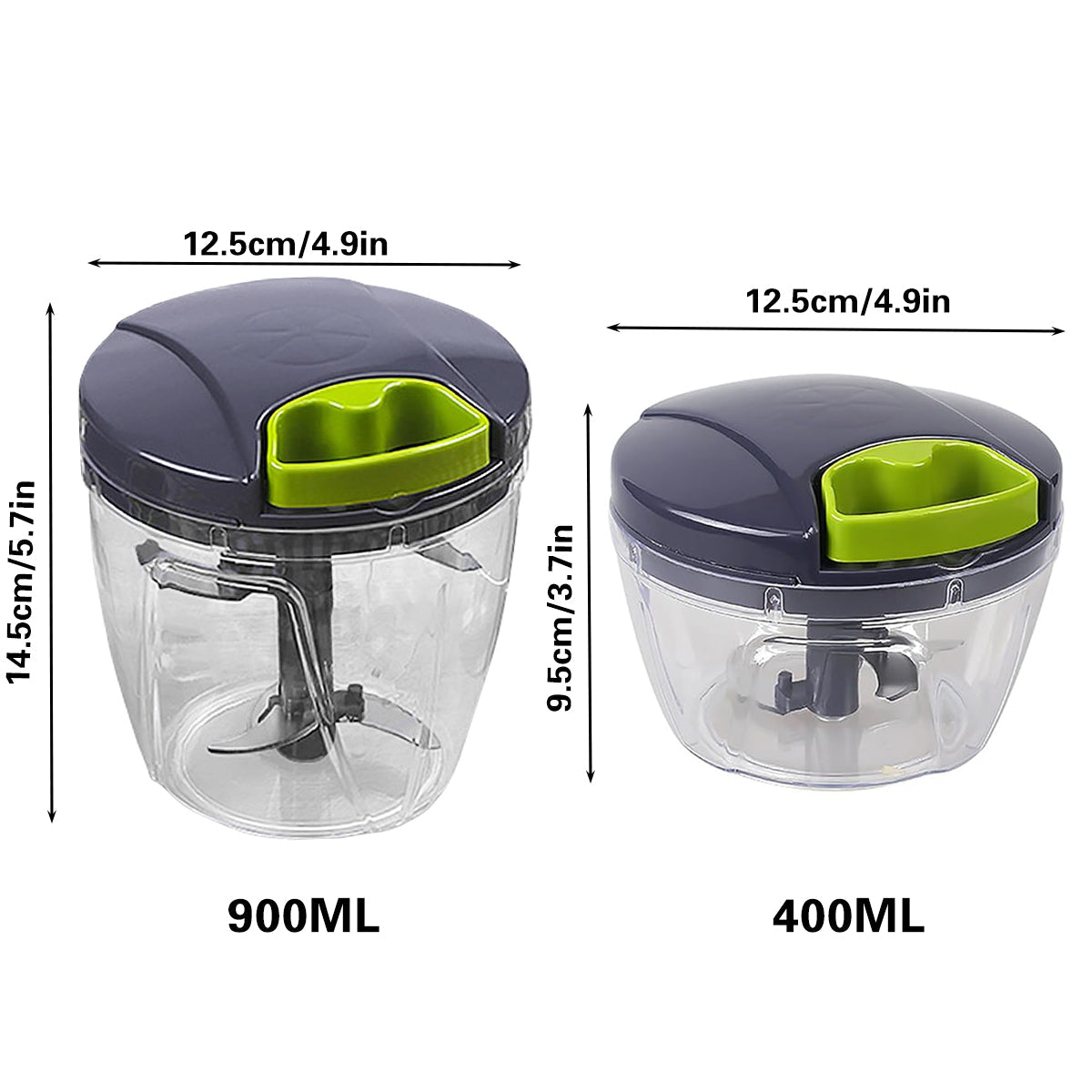 Garlic Press Chopper Slicer Hand Presser Grinder Crusher Home Kitchen Tools Use - 600ml