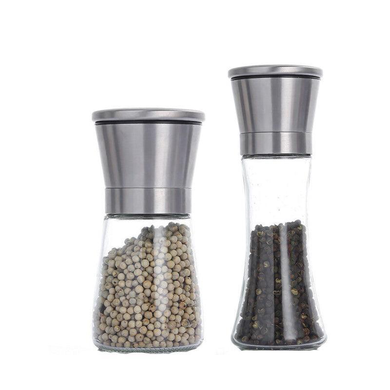 Stainless Steel Manual Salt and Pepper Grinder with Adjustable Ceramic Core - 200ML