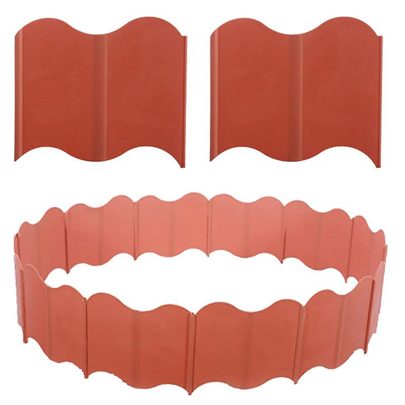 20PCS Garden Edging Fence Decorative Plastic Lawn Border Panels Landscaping - Green