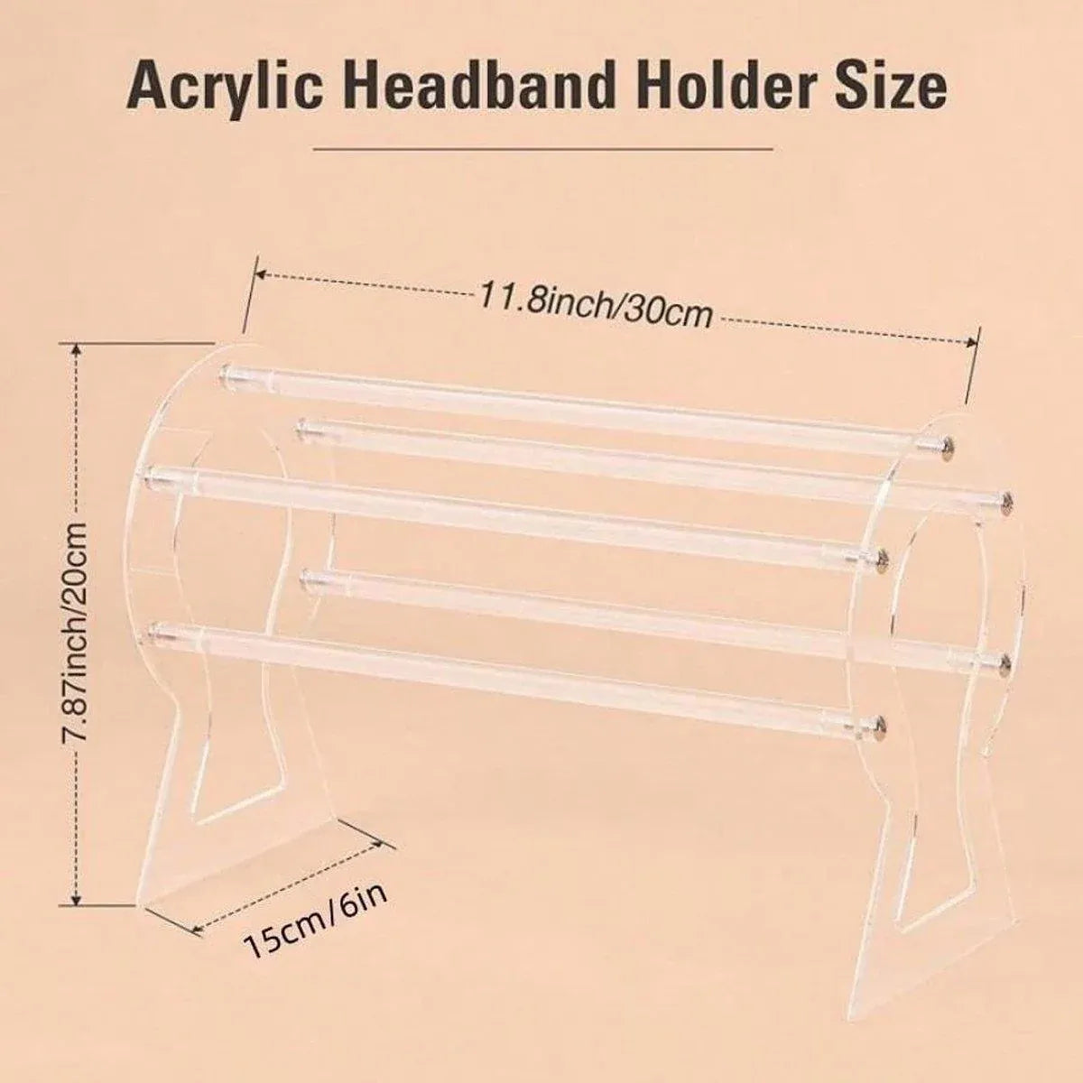 Clear Acrylic Headband Storage Stand