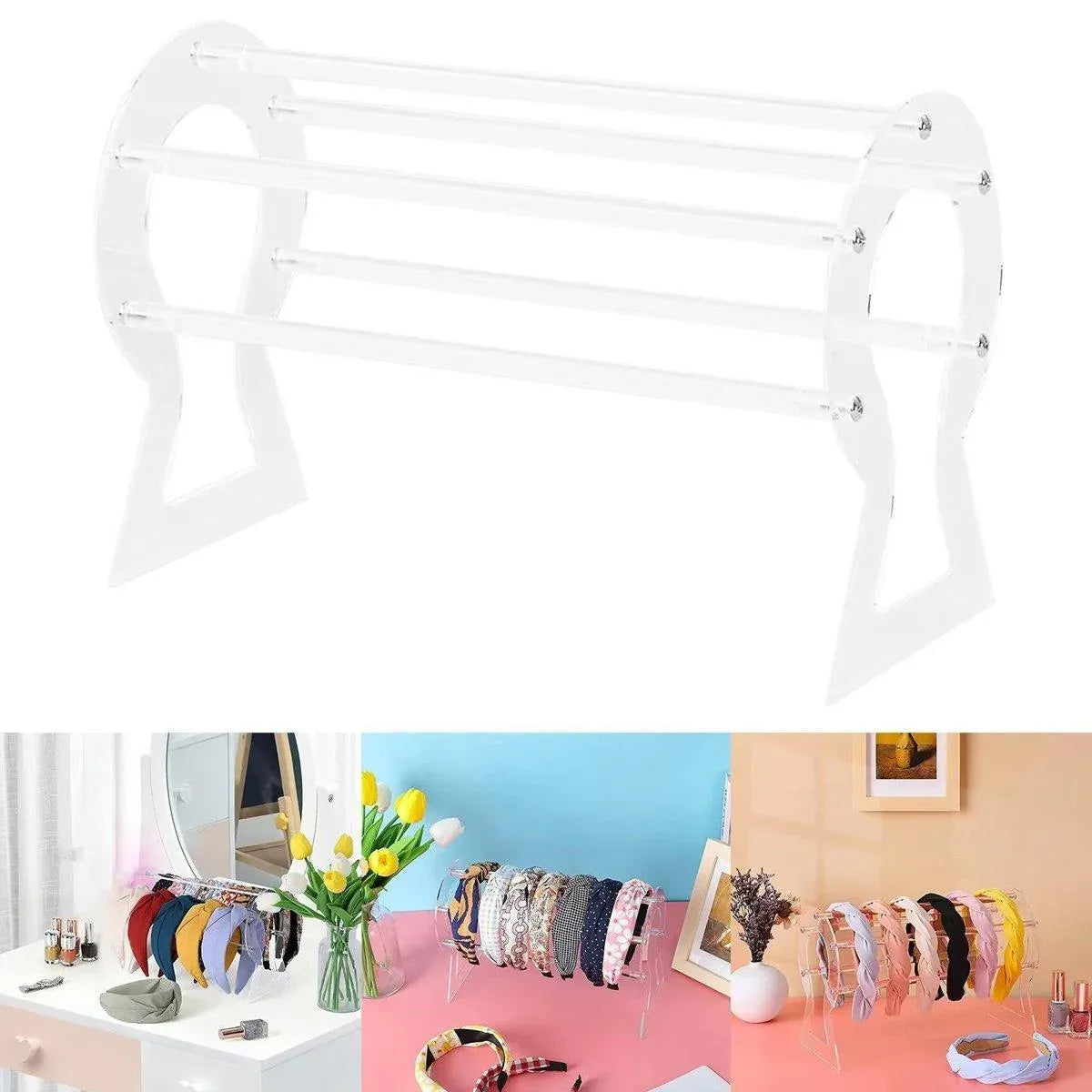 Clear Acrylic Headband Storage Stand