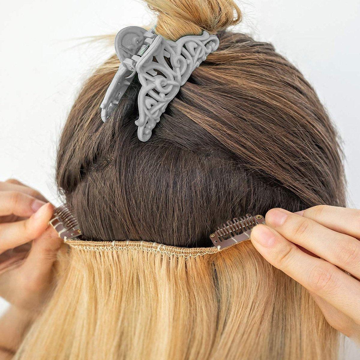 30pcs New Wig Snap Clips for Hair Extension Weft 32mm All Colors Hair Styling - Brown