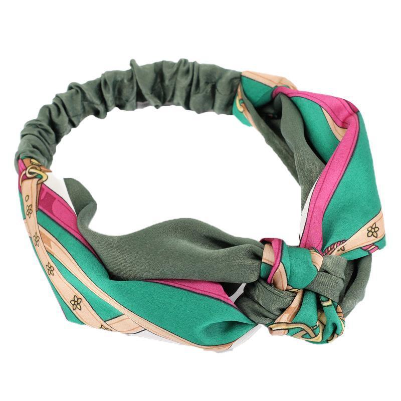 Women Lady Boho Bohemian Cross hair head headband band Scarf Wrap Bandana AU - Blue