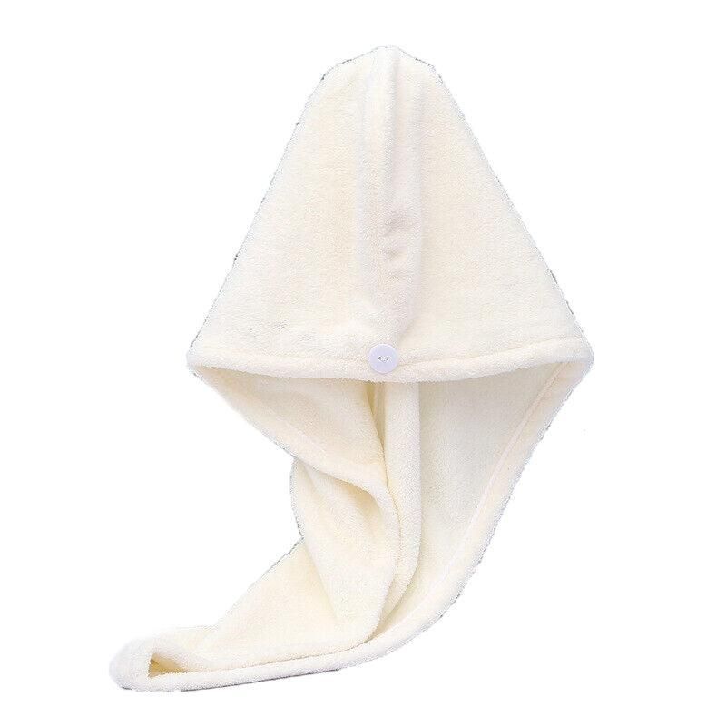 Fast Dry Hair Cap Wrap Towel Quick Drying Turban Bath Head Magic Wrap Hat Spa Au - Pink